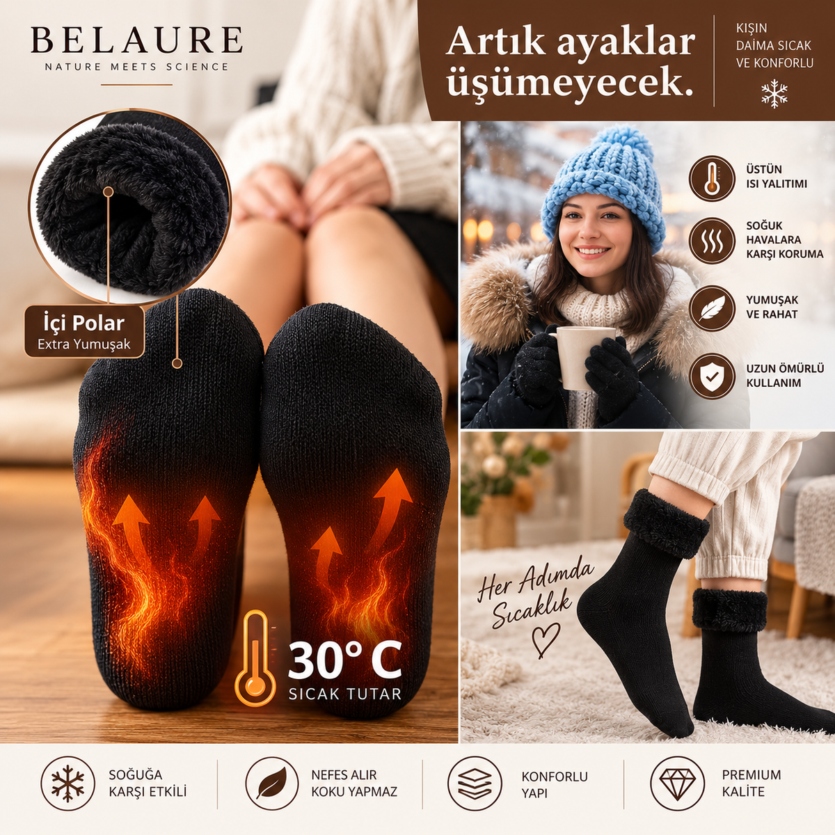 Unisex Premium Termal Çorap
