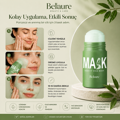 Belaure™ Yeşil Çay Özlü Siyah Nokta Ve Sivilce Maskesi