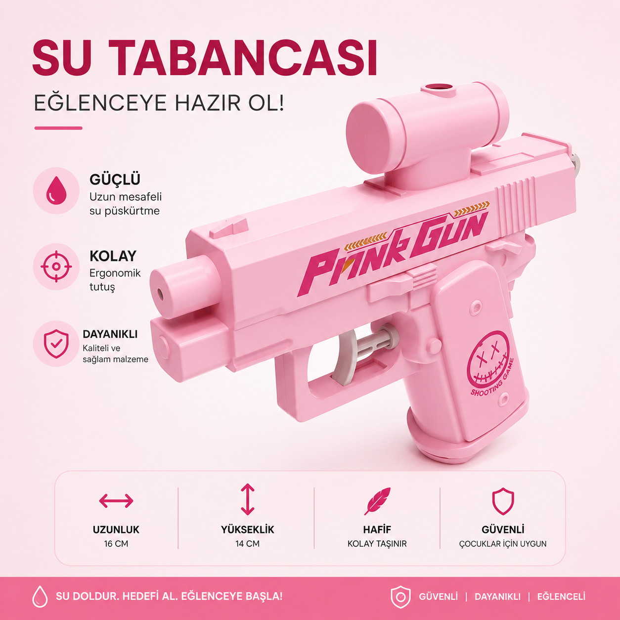 Belaure™ Çift Taraflı Şaka Su Tabancası
